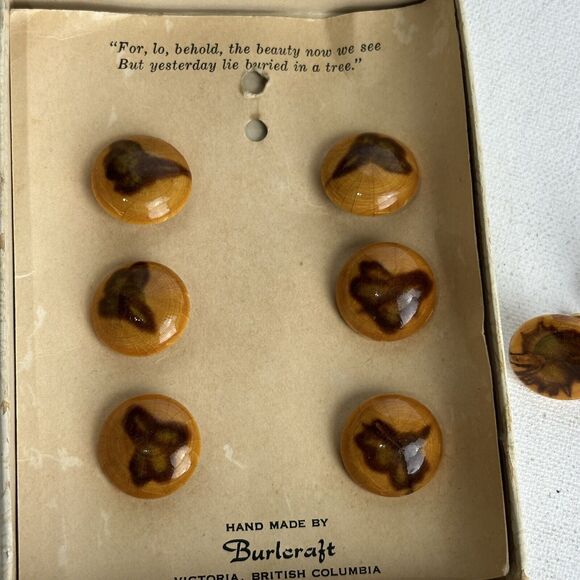 burlcraft victoria british columbia juniper wood jewelry set - Picture 2 of 14